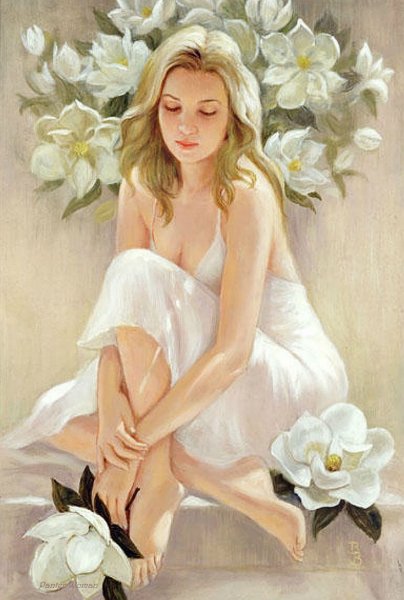 Красивая девушка рисунок