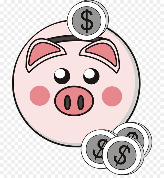 Стикер свинья копилка
