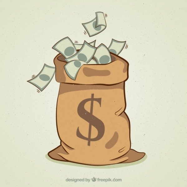 Сумка с деньгами мультяшная