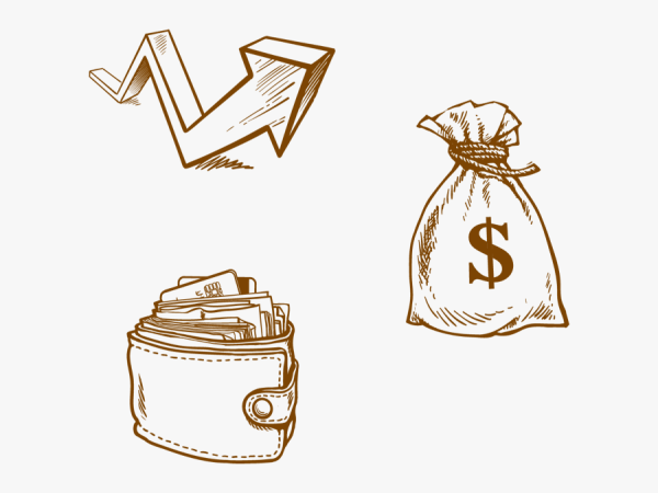 Мешок с деньгами мультяшный