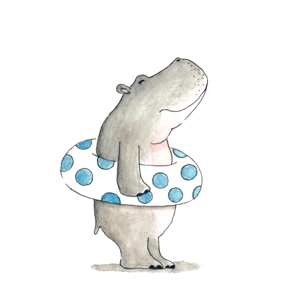 Бегемотик иллюстрация