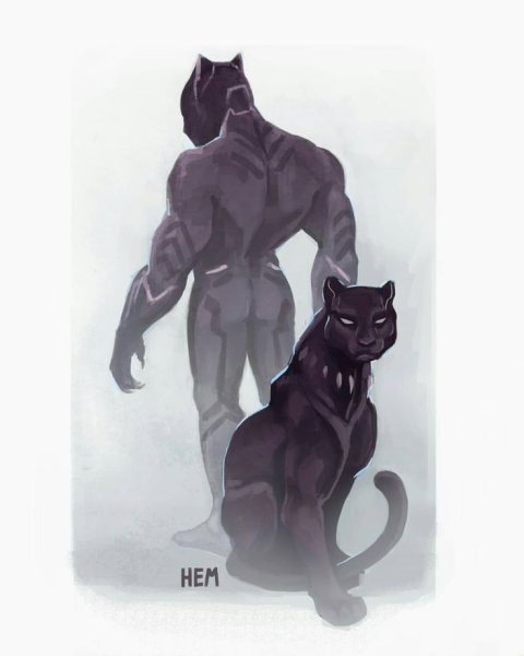 Черная пантера Марвел аниме