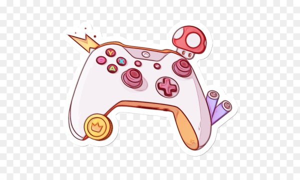 Стикер джойстик розовый