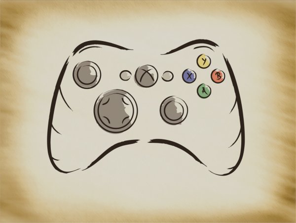 Игровая приставка нарисованная