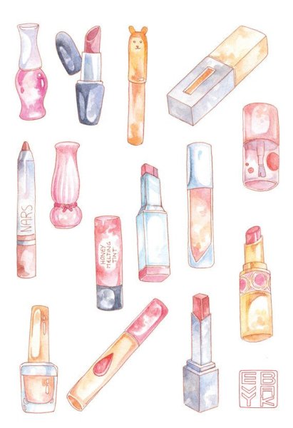 Нарисованная косметика Эстетика