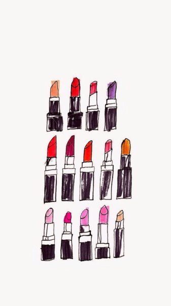 Рисование помадой