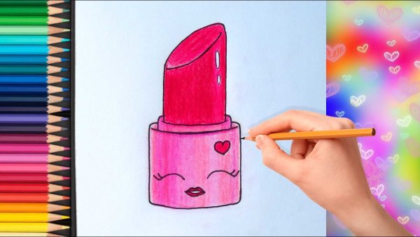 Милые рисунки помада