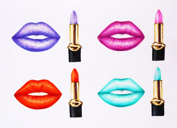 Помада стильный рисунок