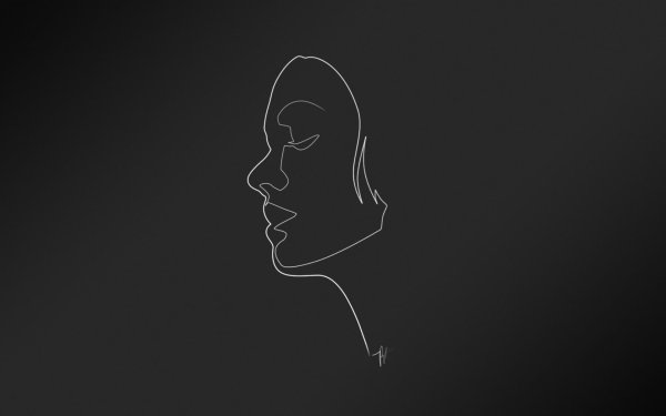 Лицо девушки Минимализм