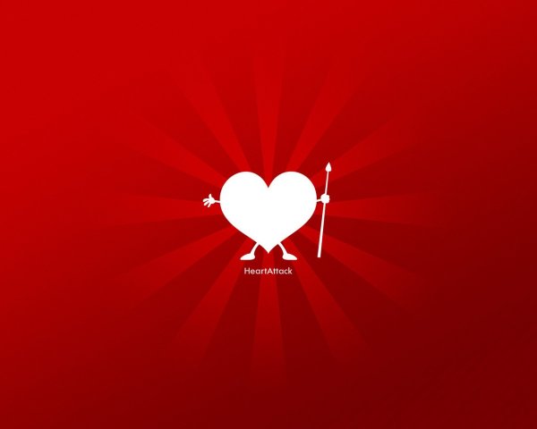 Сердце на Красном фоне