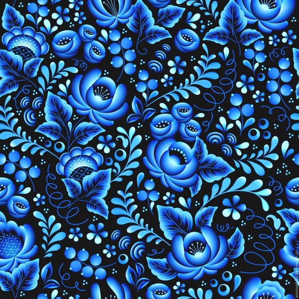 Роспись Гжель Хохлома