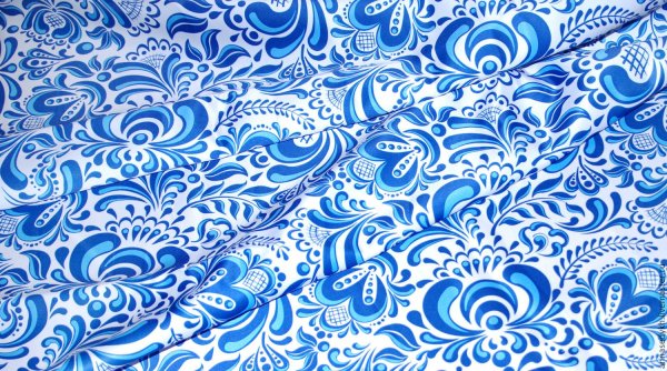 Хохлома синяя