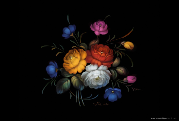 Живопись на черном фоне