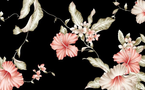 Цветы на темном фоне