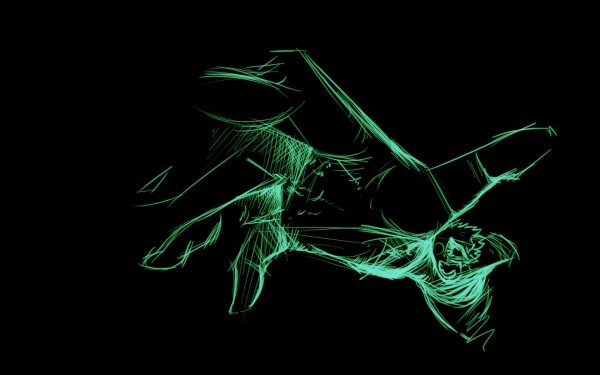 Неоновые фигуры на черном фоне