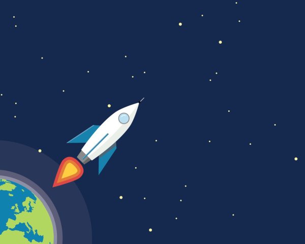 Космическое небо акварелью