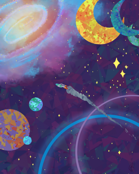 Принты на тему космос