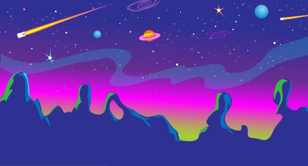 Космос в пастельных тонах