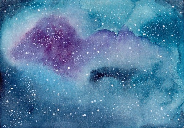 Космос акварелью