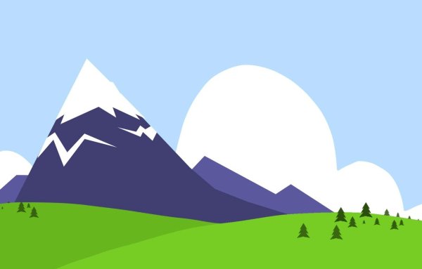 Теберда горы вектор