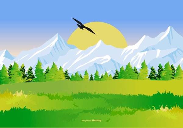 Горы вектор