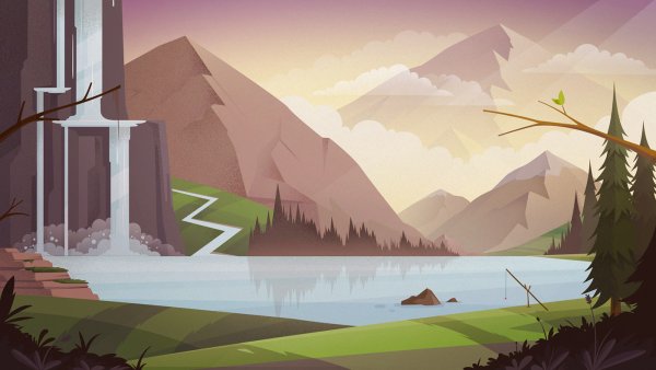 Векторный фон пейзаж