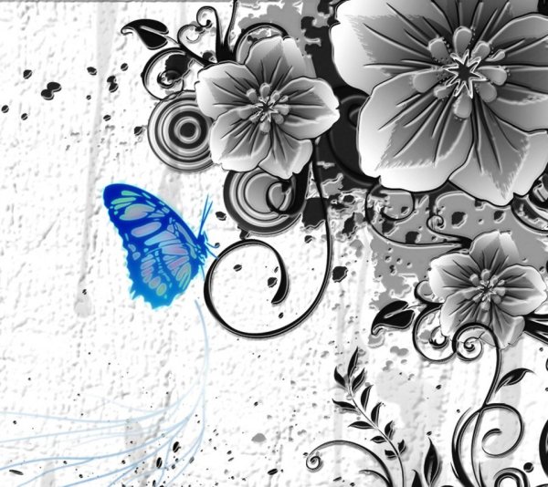 Абстракция в черно-белом цвете