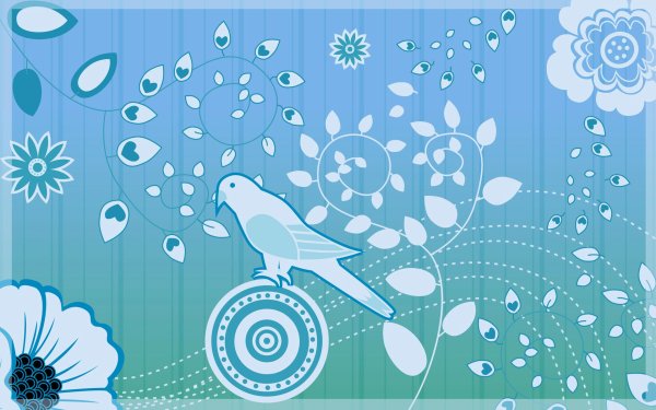 Красивый фон с птичками