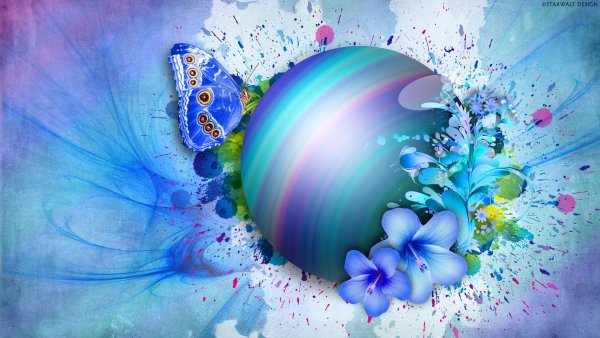 Синий цвет заставка