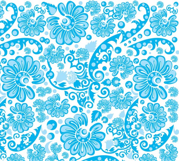Голубой узор