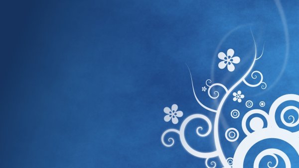 Синий фон с узорами