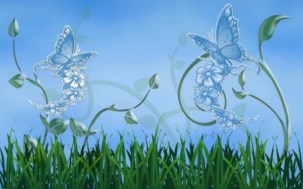 Фон лето бабочки