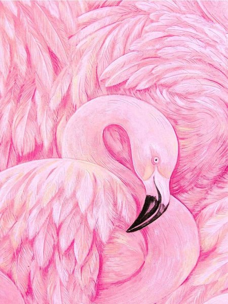 Картина розовый Фламинго