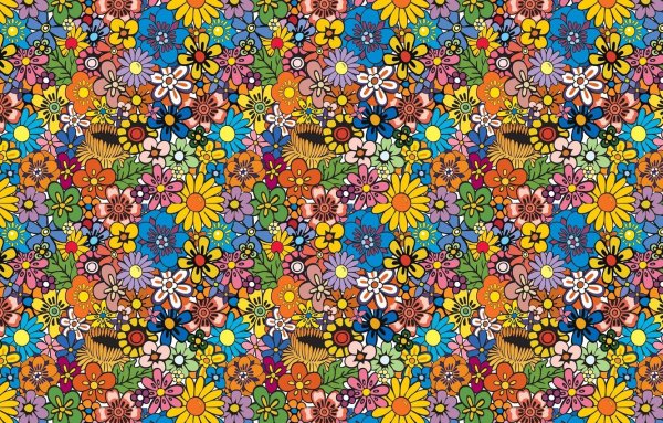 Мелкие разноцветные цветочки