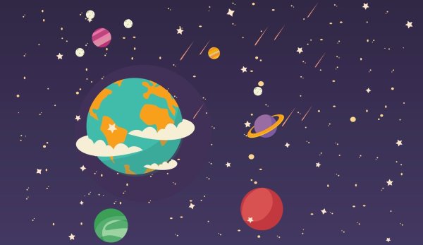 Космос акварелью