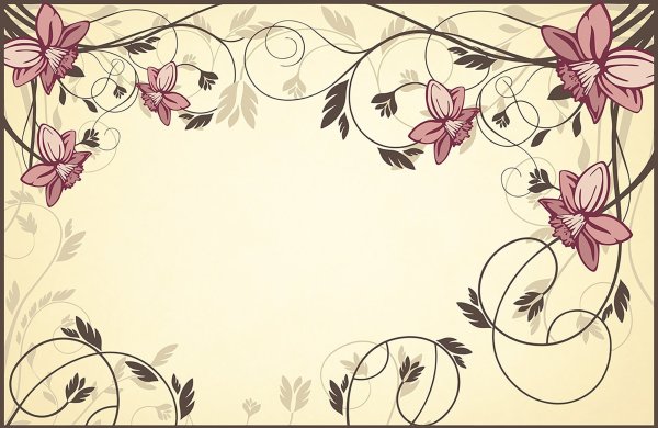 Бежевый фон с узорами