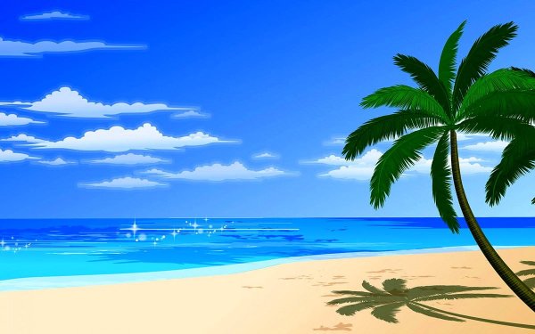 Нарисованный пляж