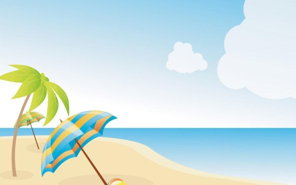 Пляж мультяшный