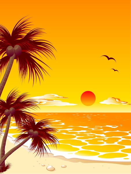 Нарисованный пляж