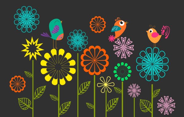 Стилизованные цветы