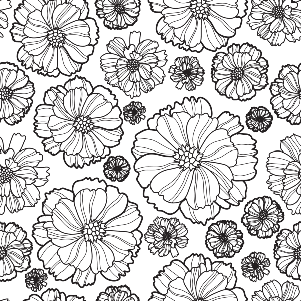 Черно-белый цветок