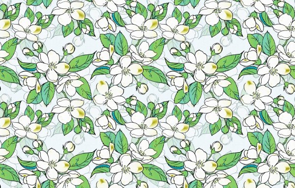 Бесшовный цветочный фон