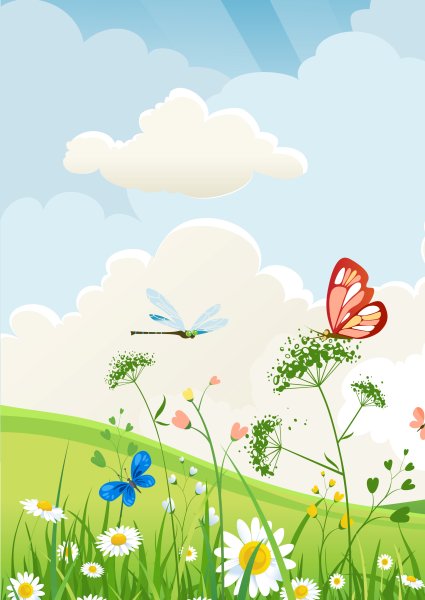 Поляна рисунок