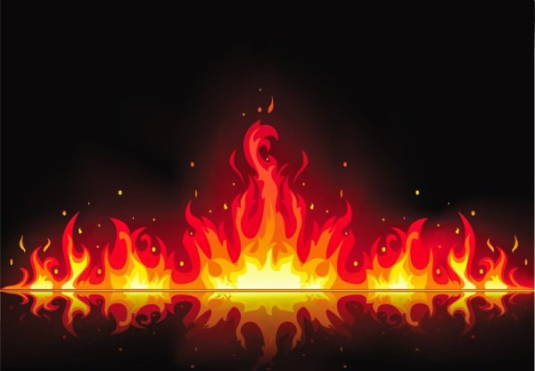 Фон огня нарисованный