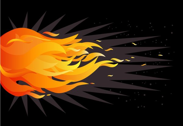 Нарисованный огонь