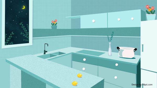 Фоновые с кухней мультяшные