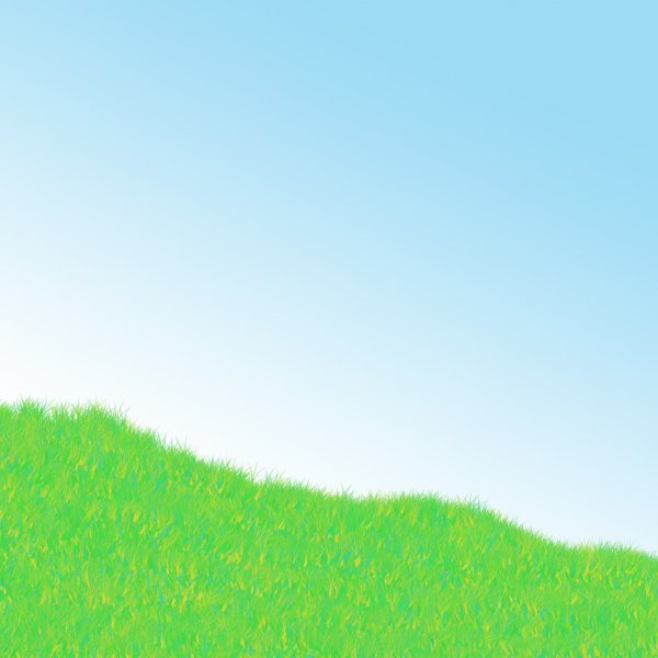 Мультяшное небо и трава