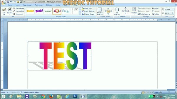 Разноцветные буквы в Ворде