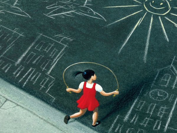 Игры с мелками на асфальте