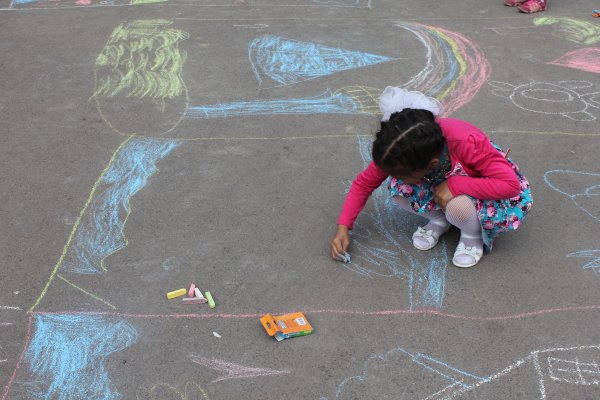 Конкурс рисунков на асфальте для детей
